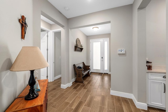 11714 Tetrafin Dr, Riverview, FL 33579 - foyer entrance featuring baseboards and light wood-style floors