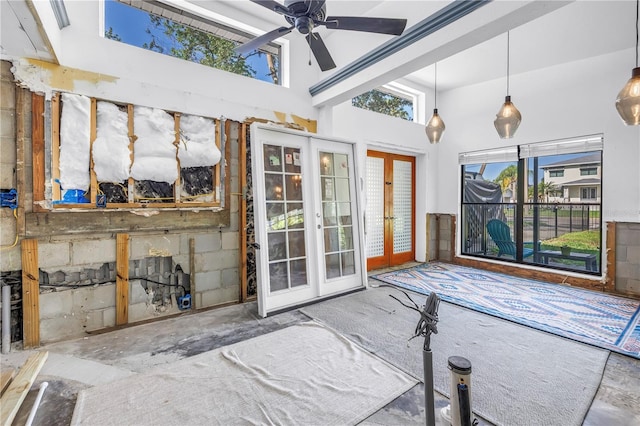 489 W Davis Blvd, Tampa, FL 33606 - unfurnished sunroom featuring french doors