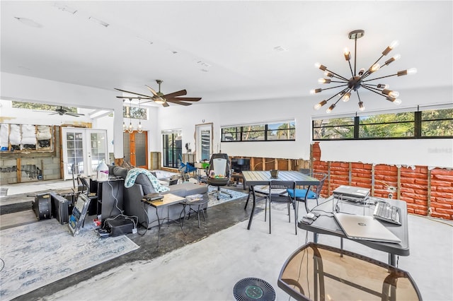 489 W Davis Blvd, Tampa, FL 33606 - view of patio / terrace featuring ceiling fan, french doors, and outdoor dining space