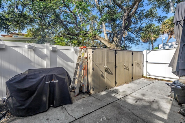489 W Davis Blvd, Tampa, FL 33606 - view of patio / terrace featuring a grill and a gate