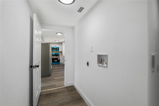 3614 Vasco St, Punta Gorda, FL 33950 - laundry area featuring hookup for a washing machine, dark wood finished floors, and hookup for an electric dryer