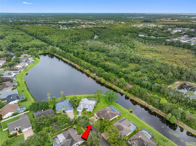 12439 Bristol Commons Cir, Tampa, FL 33626 - aerial view of property and surrounding area featuring a nearby body of water and nearby suburban area