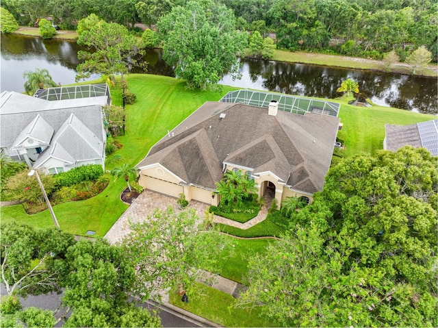12439 Bristol Commons Cir, Tampa, FL 33626 - aerial view of property and surrounding area with a large body of water
