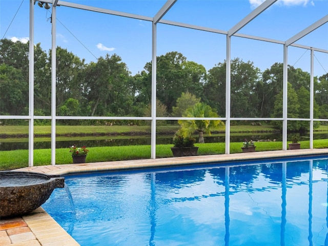 12439 Bristol Commons Cir, Tampa, FL 33626 - view of pool with a lanai and a pool with connected hot tub