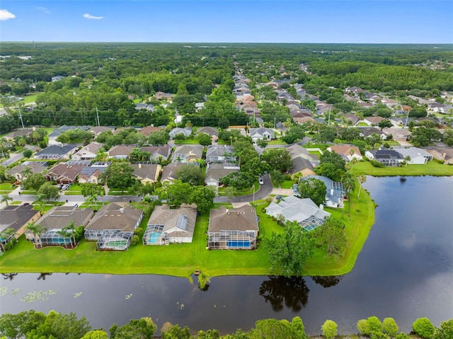 12439 Bristol Commons Cir, Tampa, FL 33626 - aerial perspective of suburban area featuring a nearby body of water