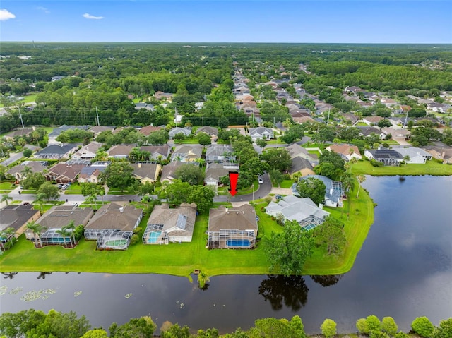 12439 Bristol Commons Cir, Tampa, FL 33626 - aerial view of residential area with a nearby body of water