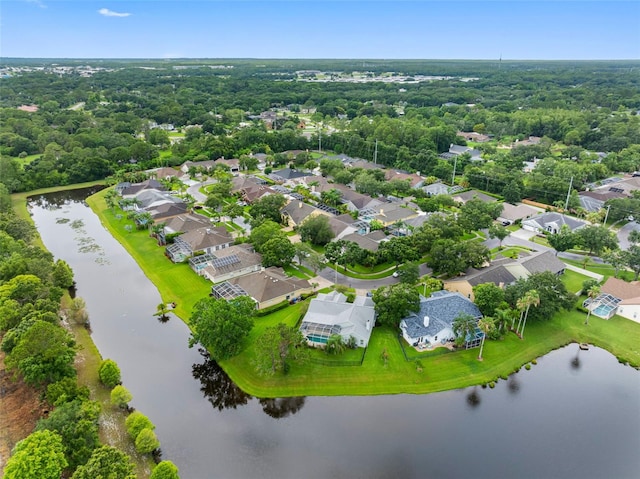 12439 Bristol Commons Cir, Tampa, FL 33626 - aerial view of residential area with a large body of water