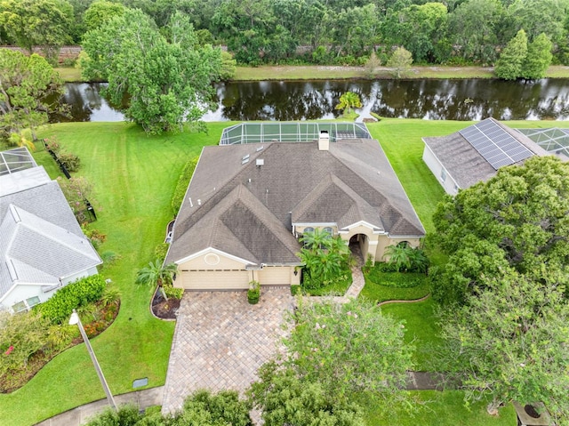 12439 Bristol Commons Cir, Tampa, FL 33626 - view from above of property featuring a large body of water