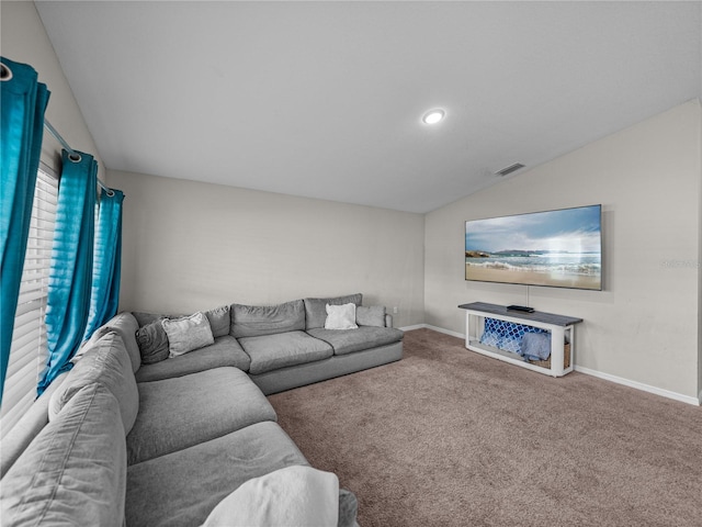 13105 Fruitville Way, Riverview, FL 33579 - carpeted living area with vaulted ceiling and baseboards