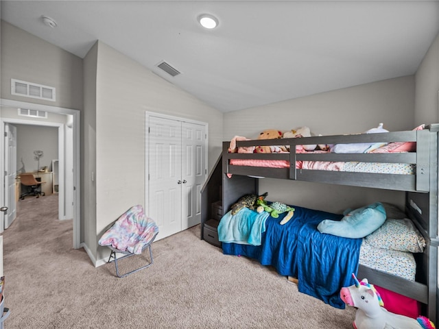 13105 Fruitville Way, Riverview, FL 33579 - carpeted bedroom with vaulted ceiling and a closet