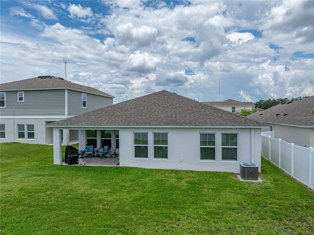 13105 Fruitville Way, Riverview, FL 33579 - rear view of property featuring a patio, roof with shingles, and stucco siding