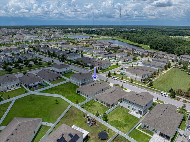 13105 Fruitville Way, Riverview, FL 33579 - aerial perspective of suburban area with a nearby body of water