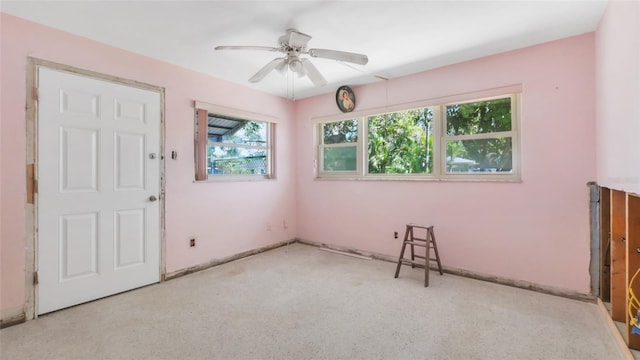 4720 Coronado Way S, Gulfport, FL 33711 - carpeted empty room with ceiling fan and baseboards