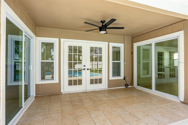 12106 Clearbrook Ct, Riverview, FL 33569 - unfurnished sunroom featuring french doors
