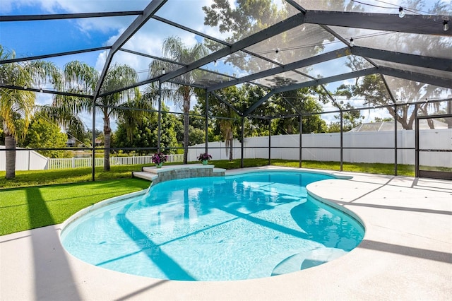 12106 Clearbrook Ct, Riverview, FL 33569 - view of pool featuring a patio area and a fenced backyard