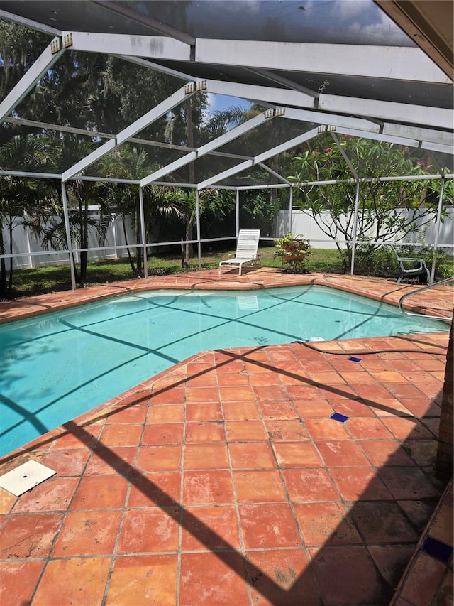 534 N Larry Cir, Brandon, FL 33511 - view of pool with a fenced backyard, glass enclosure, and a patio area