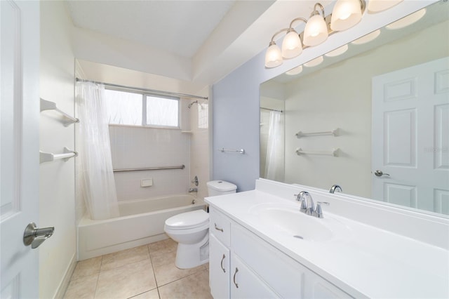 8851 SW 116th Street Rd, Ocala, FL 34481 - full bathroom with vanity, shower / bath combination with curtain, and tile patterned flooring