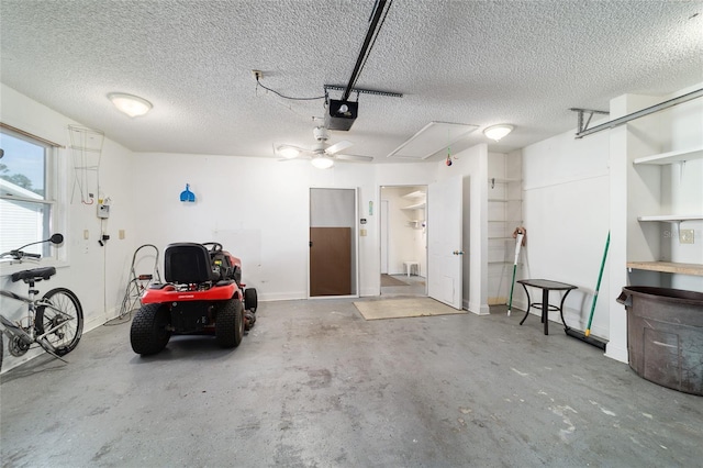 8851 SW 116th Street Rd, Ocala, FL 34481 - garage featuring a garage door opener and a ceiling fan