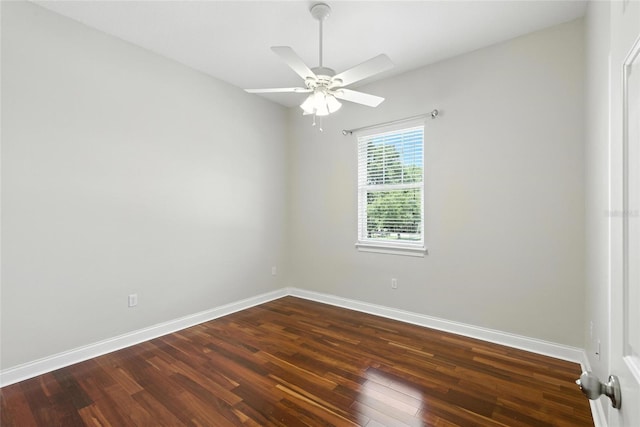 16609 NW 166th Dr, Alachua, FL 32615 - unfurnished room with dark wood-style flooring and a ceiling fan