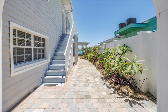 340 Bay Plz, Treasure Island, FL 33706 - view of patio / terrace featuring stairway