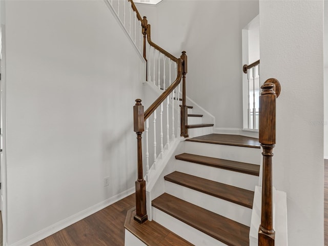 2812 Windcrest Oaks Ct, Valrico, FL 33594 - staircase with wood finished floors and baseboards