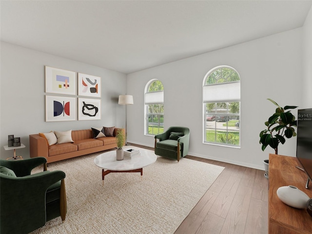 2812 Windcrest Oaks Ct, Valrico, FL 33594 - living area featuring wood finished floors and baseboards