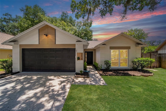 4639 Cabbage Palm Dr, Valrico, FL 33596 - ranch-style house featuring an attached garage, driveway, stucco siding, and a shingled roof