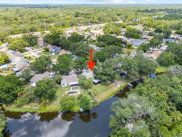 4639 Cabbage Palm Dr, Valrico, FL 33596 - aerial view of property's location featuring a large body of water and nearby suburban area