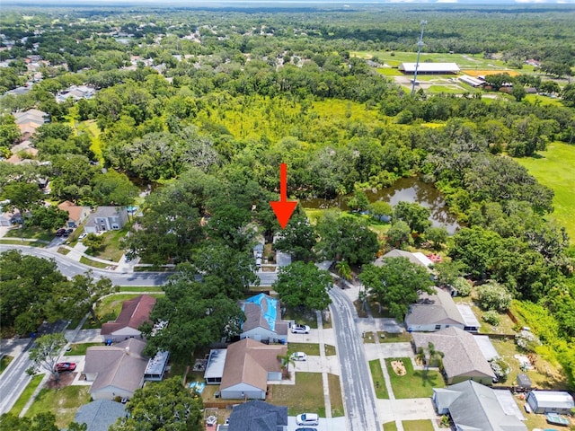 4639 Cabbage Palm Dr, Valrico, FL 33596 - aerial view of property and surrounding area featuring nearby suburban area and a heavily wooded area