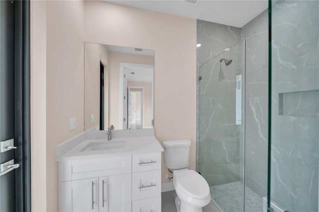 2606 34th St SW, Lehigh Acres, FL 33976 - full bathroom featuring vanity and a marble finish shower
