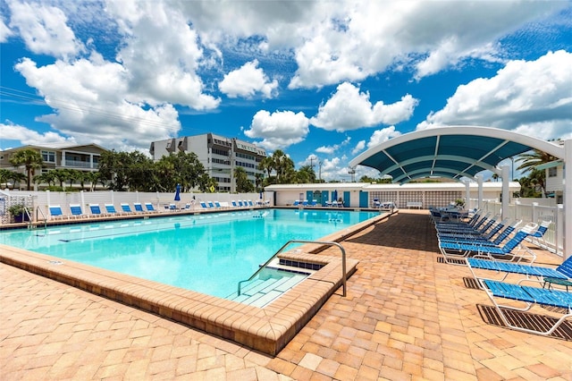 6020 Midnight Pass Rd Unit 49, Sarasota, FL 34242 - community pool with a patio