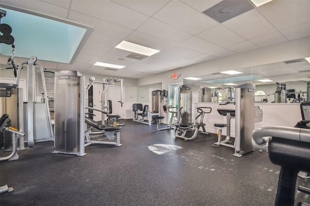 4119 Autumn Amber Dr, Spring Hill, FL 34609 - workout area featuring a drop ceiling