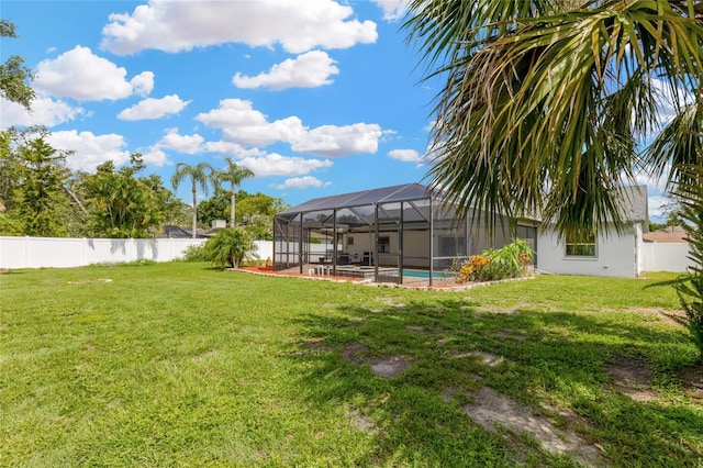 10811 Providence Oaks Dr, Riverview, FL 33578 - fenced backyard featuring glass enclosure