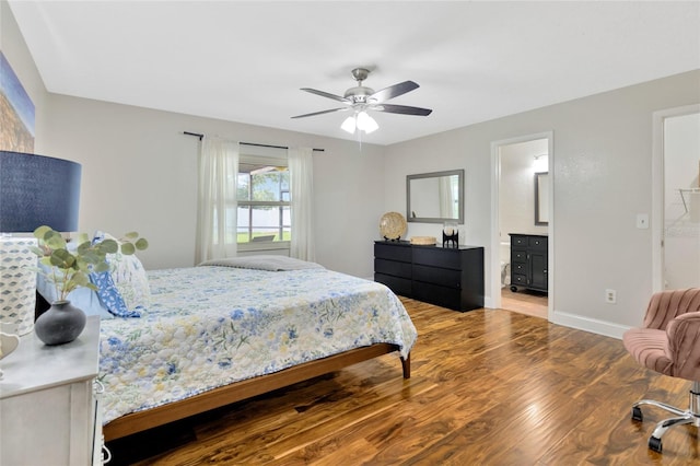 10811 Providence Oaks Dr, Riverview, FL 33578 - bedroom with wood finished floors and a ceiling fan