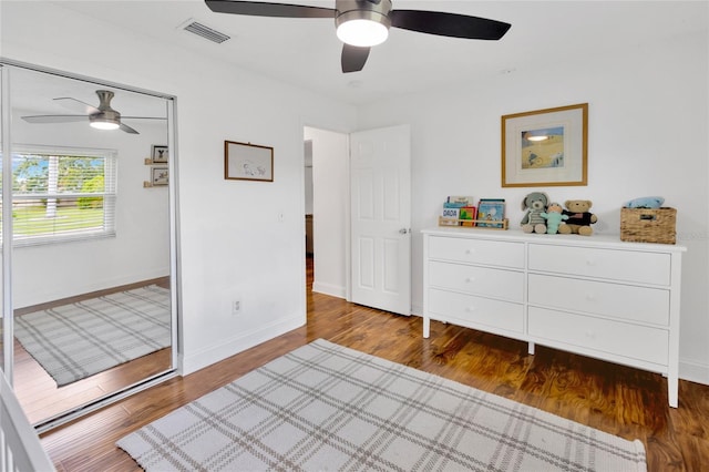 10811 Providence Oaks Dr, Riverview, FL 33578 - bedroom with wood finished floors and ceiling fan