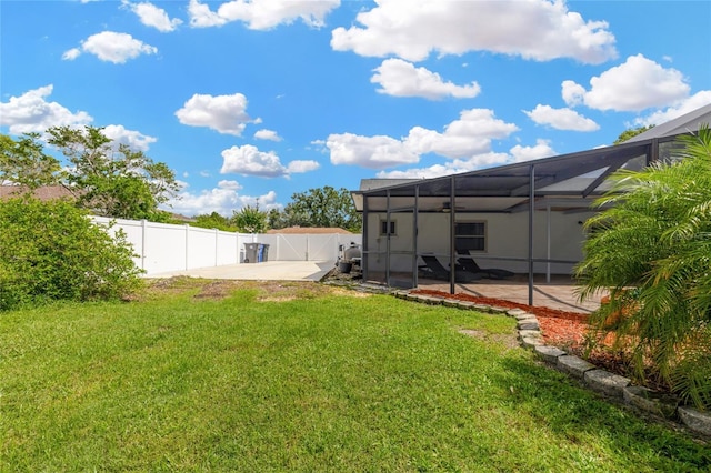 10811 Providence Oaks Dr, Riverview, FL 33578 - fenced backyard featuring a patio area and a lanai