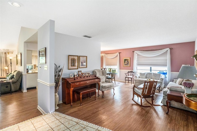 3335 Foxridge Cir, Tampa, FL 33618 - living room with wood finished floors and baseboards