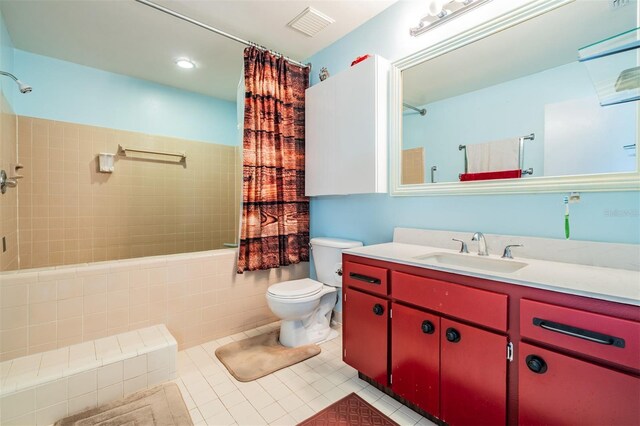 1810 Orange Hill Dr, Brandon, FL 33510 - full bathroom featuring vanity, tile patterned flooring, and tiled shower / bath combo