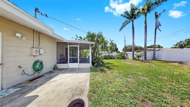 11460 Park Blvd, Seminole, FL 33772 - view of yard with a sunroom and a patio