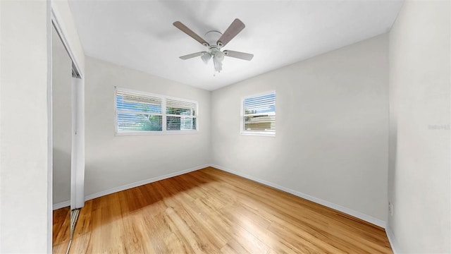 11460 Park Blvd, Seminole, FL 33772 - unfurnished room with light wood-style flooring and ceiling fan