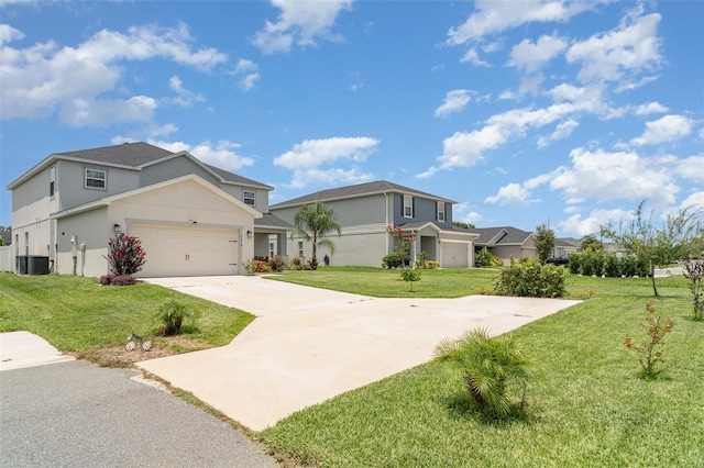 1518 Louise Ave, Auburndale, FL 33823 - traditional home featuring a front yard, concrete driveway, an attached garage, and stucco siding