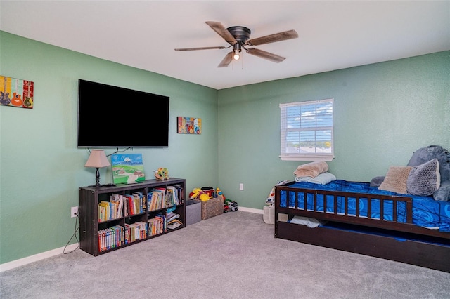 1518 Louise Ave, Auburndale, FL 33823 - carpeted bedroom with baseboards and ceiling fan