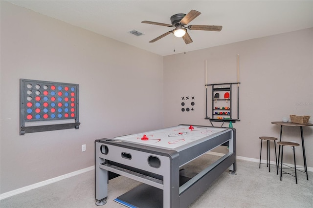 1518 Louise Ave, Auburndale, FL 33823 - recreation room with ceiling fan and carpet floors