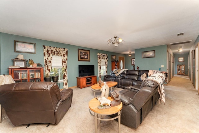 2410 Thornton Rd, Zolfo Springs, FL 33890 - living room featuring light carpet