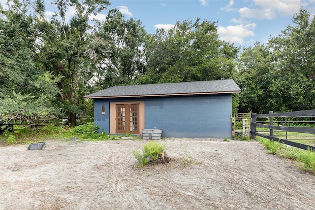 2410 Thornton Rd, Zolfo Springs, FL 33890 - view of outbuilding featuring french doors and view of scattered trees