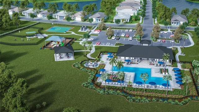 5719 Silverside Pine Ct, Lakewood Ranch, FL 34211 - bird's eye view of a pool