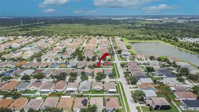7603 Wood Violet Dr, Gibsonton, FL 33534 - aerial overview of property's location featuring nearby suburban area and a nearby body of water