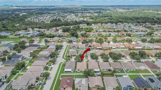 7603 Wood Violet Dr, Gibsonton, FL 33534 - aerial view of property and surrounding area featuring nearby suburban area