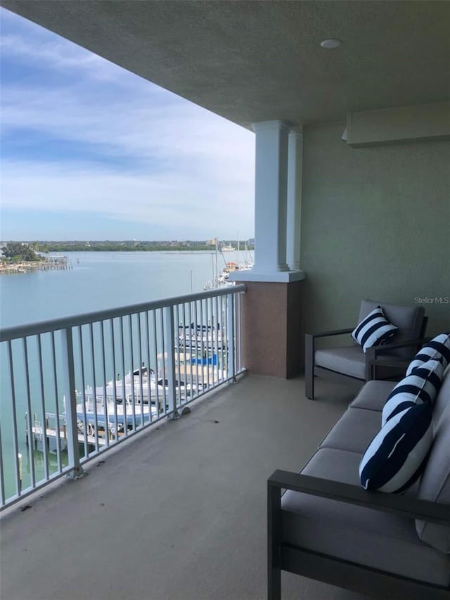 706 Bayway Blvd Unit 502, Clearwater Beach, FL 33767 - balcony featuring a water view