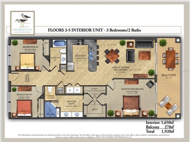 706 Bayway Blvd Unit 502, Clearwater Beach, FL 33767 - view of floor plan / room layout